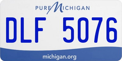 MI license plate DLF5076