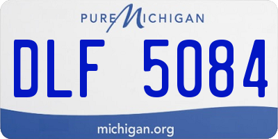MI license plate DLF5084