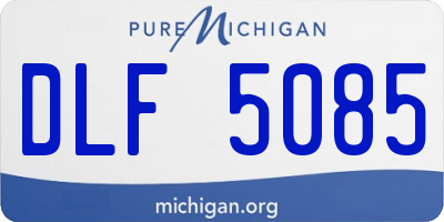 MI license plate DLF5085