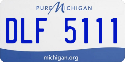MI license plate DLF5111