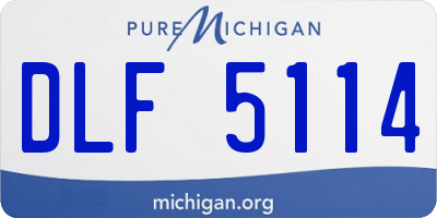 MI license plate DLF5114