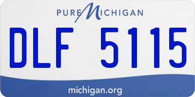 MI license plate DLF5115