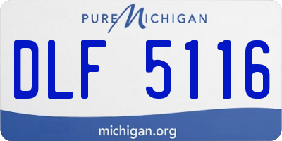 MI license plate DLF5116