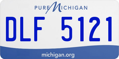 MI license plate DLF5121
