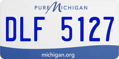MI license plate DLF5127
