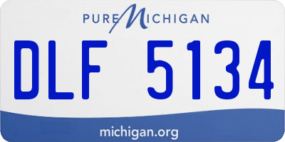 MI license plate DLF5134