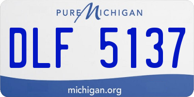 MI license plate DLF5137