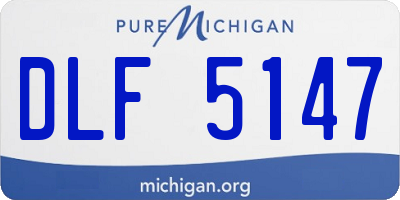 MI license plate DLF5147