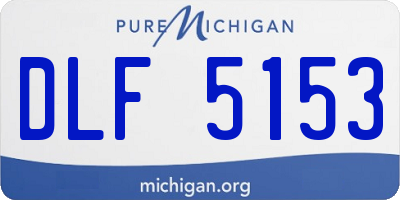MI license plate DLF5153