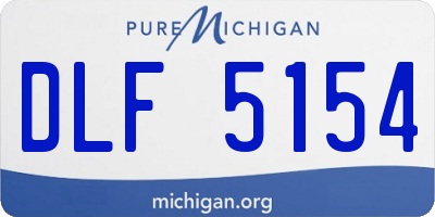 MI license plate DLF5154