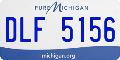 MI license plate DLF5156