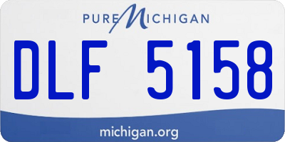 MI license plate DLF5158