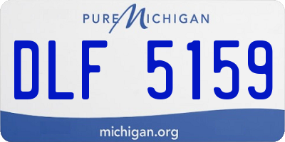 MI license plate DLF5159
