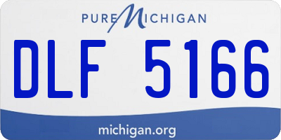 MI license plate DLF5166