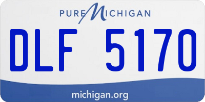 MI license plate DLF5170
