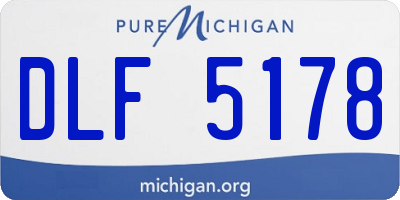 MI license plate DLF5178