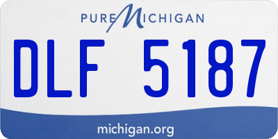 MI license plate DLF5187