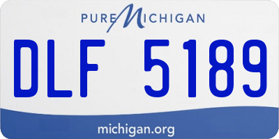 MI license plate DLF5189