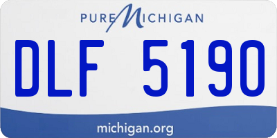MI license plate DLF5190