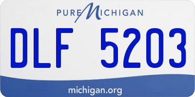 MI license plate DLF5203