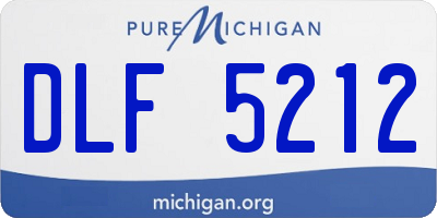 MI license plate DLF5212
