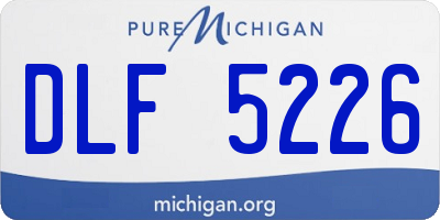 MI license plate DLF5226