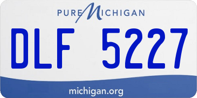 MI license plate DLF5227