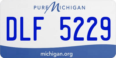 MI license plate DLF5229