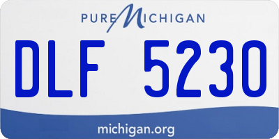 MI license plate DLF5230