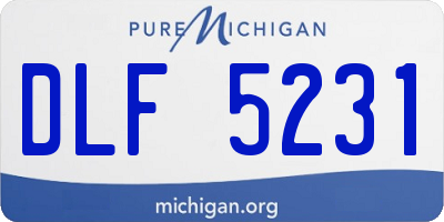 MI license plate DLF5231