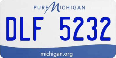 MI license plate DLF5232