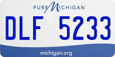 MI license plate DLF5233