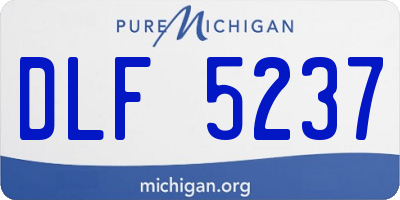 MI license plate DLF5237