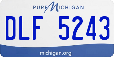 MI license plate DLF5243