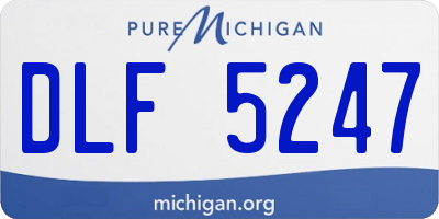 MI license plate DLF5247