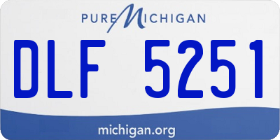MI license plate DLF5251