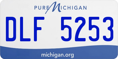 MI license plate DLF5253