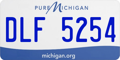 MI license plate DLF5254