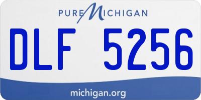 MI license plate DLF5256