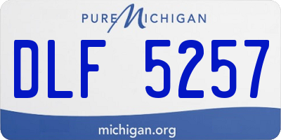 MI license plate DLF5257