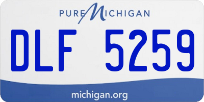 MI license plate DLF5259