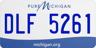 MI license plate DLF5261
