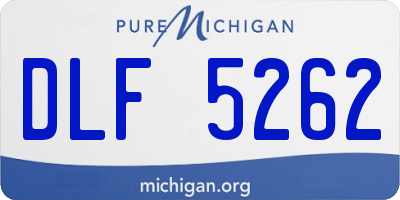 MI license plate DLF5262