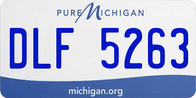 MI license plate DLF5263