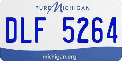 MI license plate DLF5264