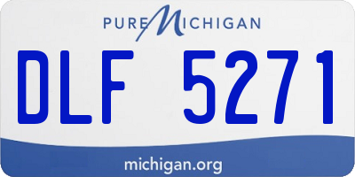 MI license plate DLF5271