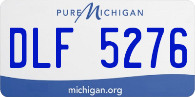 MI license plate DLF5276