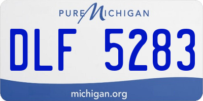 MI license plate DLF5283