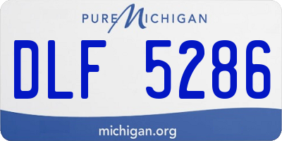 MI license plate DLF5286