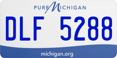 MI license plate DLF5288